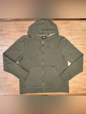 Lee Olive Zip-Up Hooded Sweater #145
